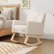 Costway Modern Upholstered Rocking Chair Rocking Armchair for Living Room Bedroom